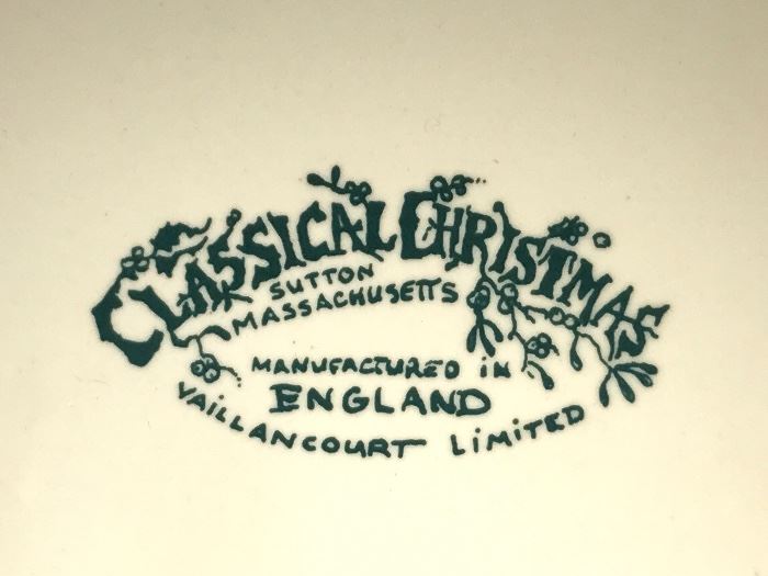 Classical Christmas by Valliancourt. Manufactured in England. 