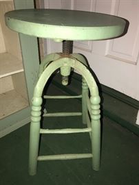 Fun vintage swivel top stool