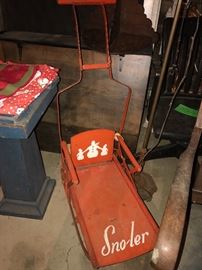 Antique children's Sno-ler Sled. How cute is this!