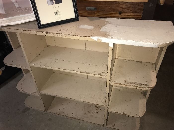 Art deco style vintage shelf with great patina finish!
