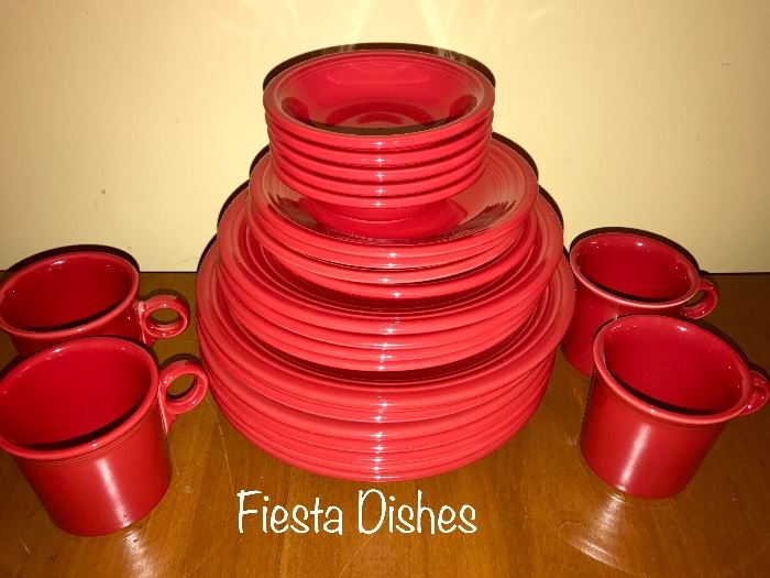 Fiesta Dishes in red