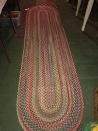 Long oval braided rug