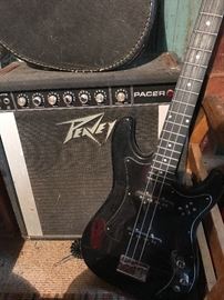Peavey Speaker (Pacer) and electric guitar