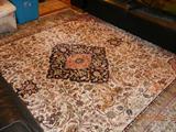 Close up of Indo-Iranian silk rug. dimensions on previous photo