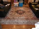 Indo-Iranian on "silk" foundation, ivory field, medallion design approximately 9'3 x 12'2. Appraised at $4500 asking $2200.