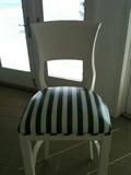 One of several bar height stools 18 1/2"w x 16 1/2"d x 45"h at the back.