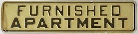Furnished Apartment Sign