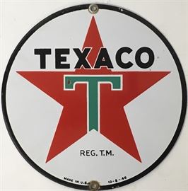 Texaco Porcelain Pump Plate