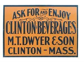 Clinton Beverages Tin Sign