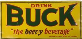 Buck Beer Tin Sign