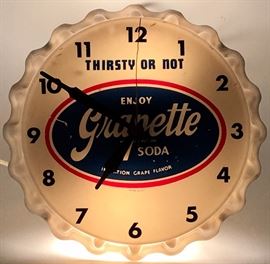 Lighted Grapette Clock