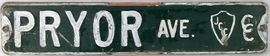 Pryor Ave Street Sign