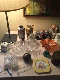 Cut Glass, Carnival Glass, Perfumes, Salt Dishes, Crystals, 