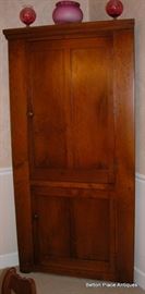 Antique Cherry Corner Cupboard 38 inches wide, 19 inches deep, 78 inches high