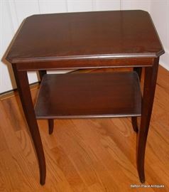 Mahogany End Table, one of a pair