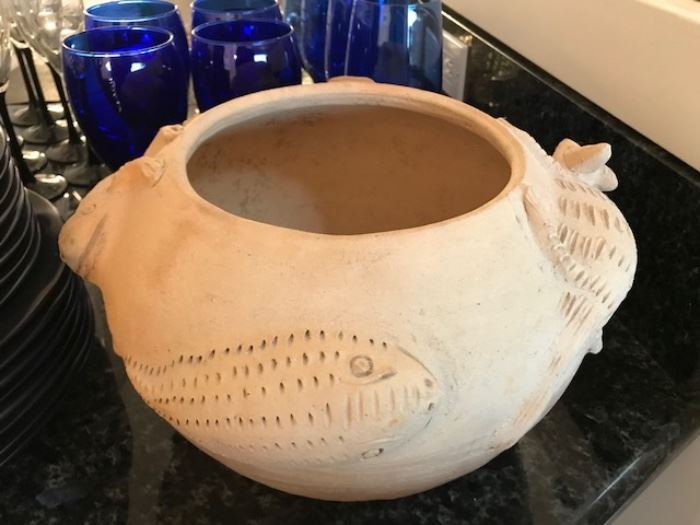 Unique clay pottery
