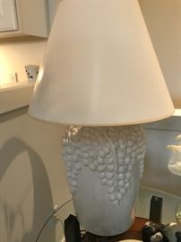 Large ceramic grape lamp