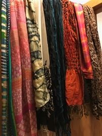 Many scarves - both fashion and winter