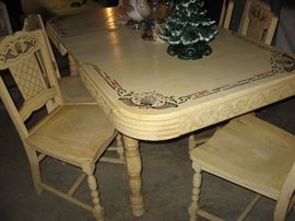 1930's table and 6 chairs