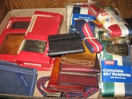 1970's new LEVI'S leather and canvas wallets