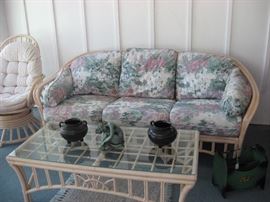 Black McCoy cauldrons on coffee table
