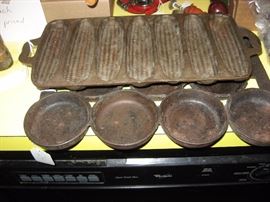 Cast iron corn and muffin pans