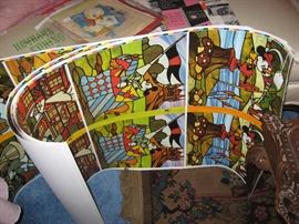 Five sheets of Disney lithographs