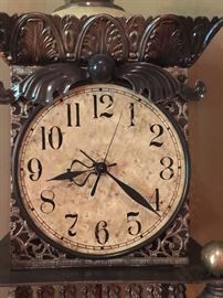 La Luna Tall Metal Filigree Clock (12" 12" x 80")