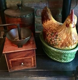 Rooster Collection & Coffee Grinder