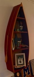 Row Boat Bookcase w/4 Shelves (17" x 8" x 43")
