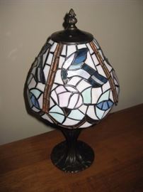 Small stained glass lamp.