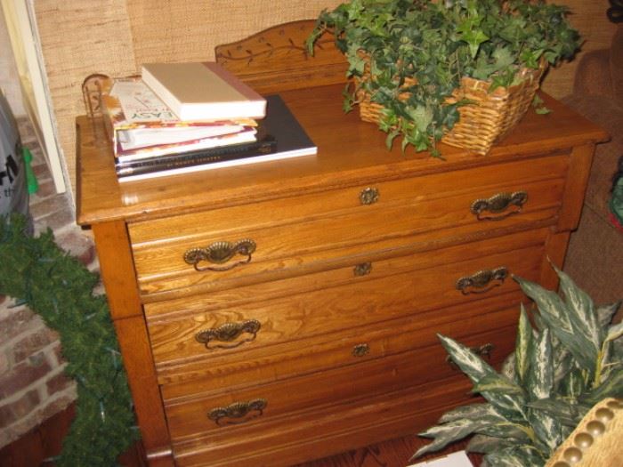 Antique Eastlake solid oak dresser