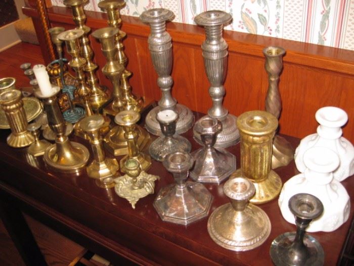 Large candlestick holder collection