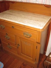 Antique Marble top oak washstand