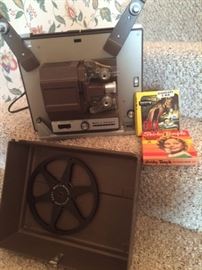 Vintage Bell and Howell 8mm Projector, Shirley Temple Reel, Dr. X Reel