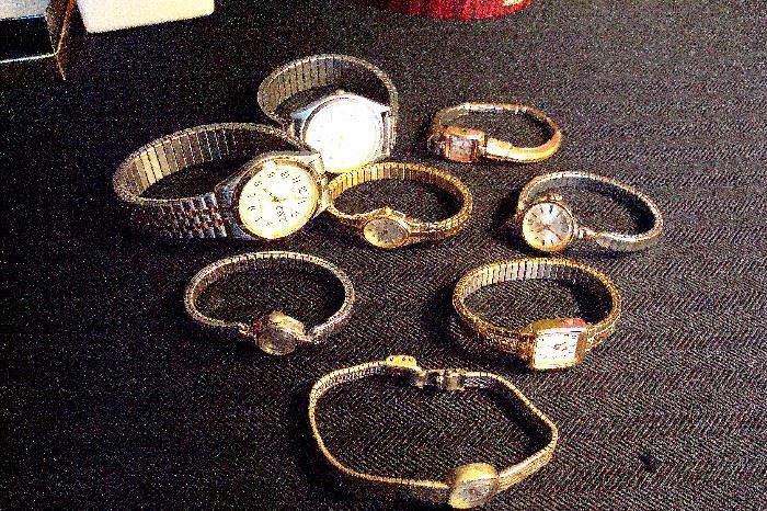 Assortment collectible vintage watches.