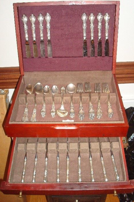 Gorham sterling silver service for eight with additional sterling items.