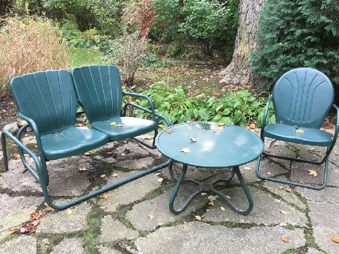 Vintage 1960s glider   & chair