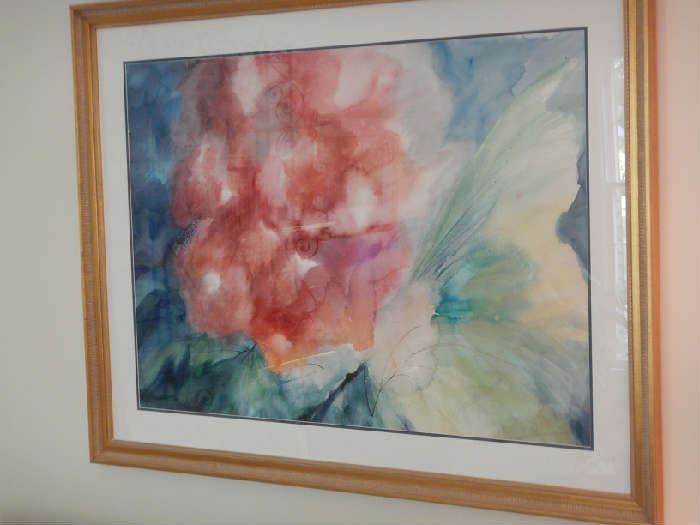FRAMED WATER COLOR BY CRYSTAL JACKSON