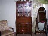 Mahogany bookcase/secretary