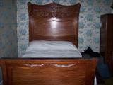 High back Victorian cherry bed