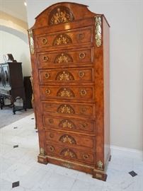 INLAID TALL CHEST