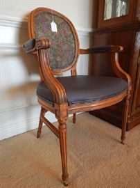 PAIR OF OVAL BACK ARMCHAIRS