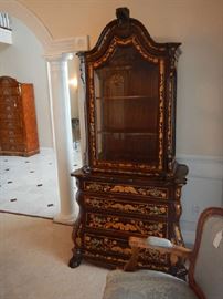 INLAID COLLECTORS CABINET
