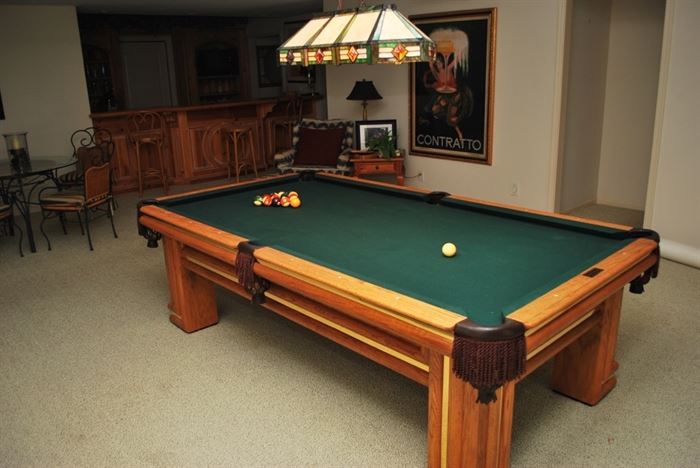 pool table/almost brand new/94 inches X 48 inches playing surface