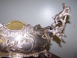 AUSTRIA 800 SILVER ROCOCO JARDINIERE WITH REMOVABLE BRASS LINER CIRCA 1900