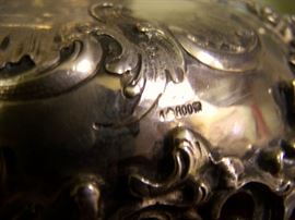 GERMAN 800 SILVER ALLEGORICAL CENTERPIECE EPERGNE - BRUCKMANN & SOHNES - HEILBRONN