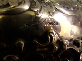 GERMAN 800 SILVER ALLEGORICAL CENTERPIECE EPERGNE - BRUCKMANN & SOHNES - HEILBRONN