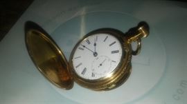 14 K GOLD HUNTER CASE QUARTER HOUR REPEATER