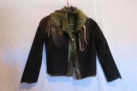 French made Monkey Fur and Suede Jacket